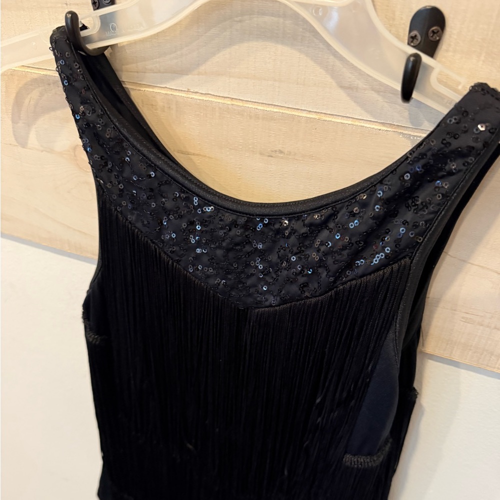 Balera Weissman Fringe & Sequin dress, jazz tap, dance performance, black, XLC - Picture 4 of 6